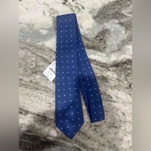 J. Crew Blue Polka Dot Silk Tie